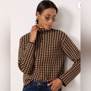 NWT Line & Dot Houndstooth Sweater Sz M